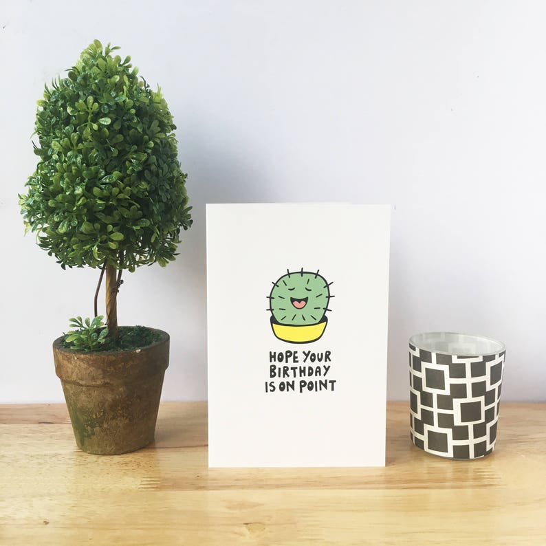 Cactus Birthday Card Funny Birthday Card Pun Birthday Card Etsy