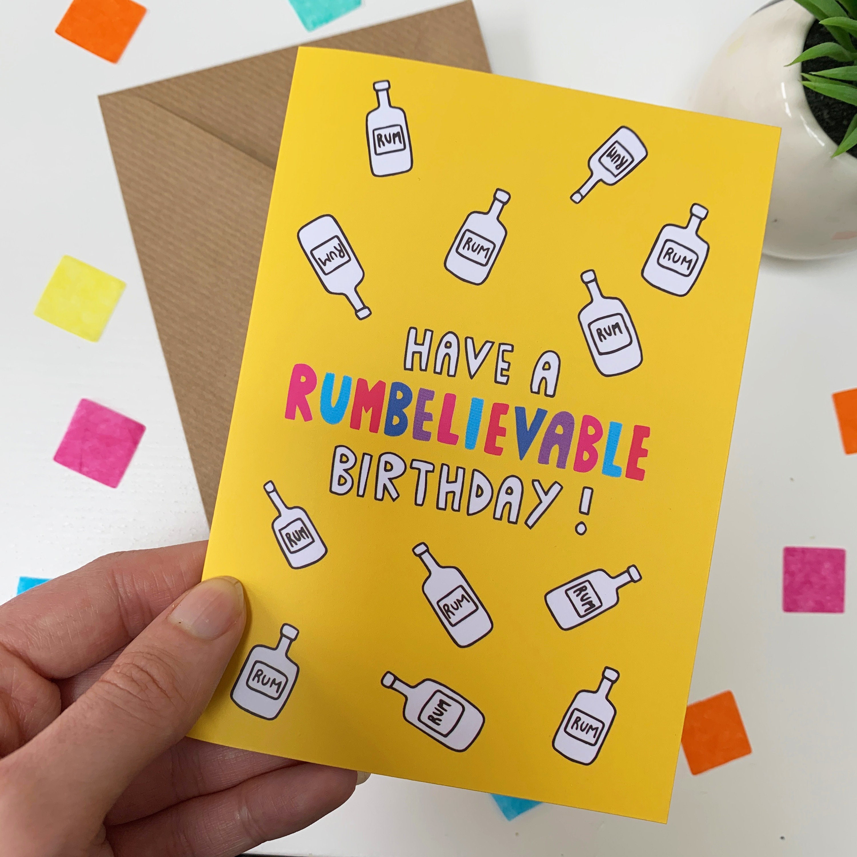 Carte Danniversaire De Rhum Anniversaire Damoureux De Rhum Etsy
