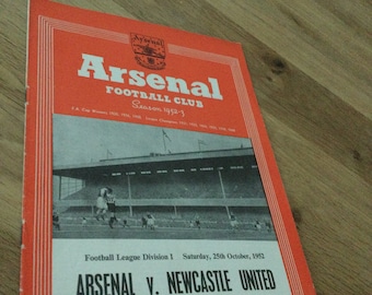 Football gift for him - 1952 Arsenal v Newcastle United - Division 1 - great Christmas gift or birthday gift idea