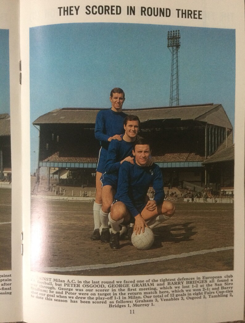 Football gift for him 1966 Chelsea v TSV Munchen 1860 | Etsy