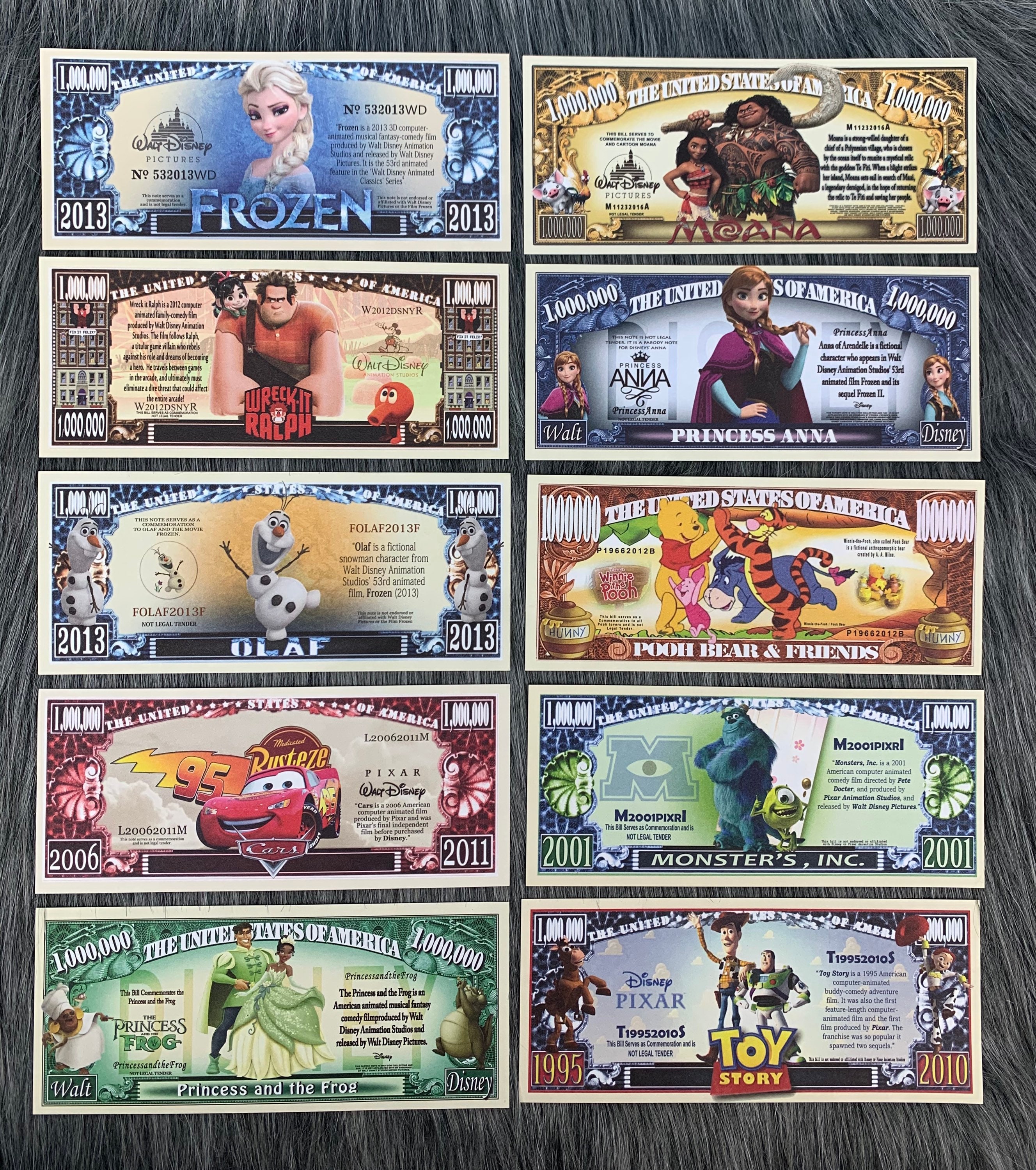 Disney Dollars- Complete Set of 43 - Mickey Mouse Money