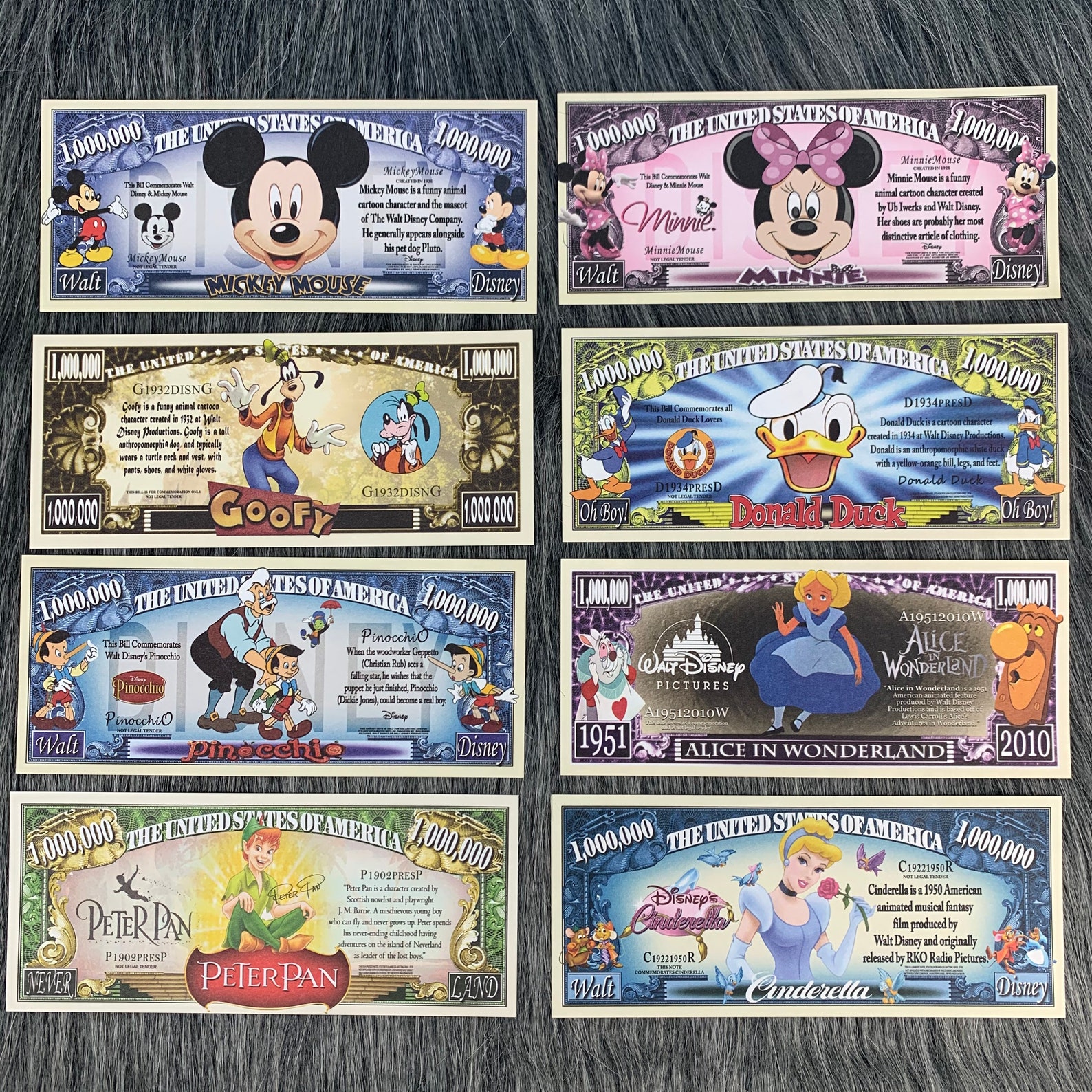 Billets de dollars Disney Mickey &Minnie Mouse Argent en Etsy