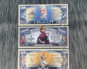 frozen play money etsy