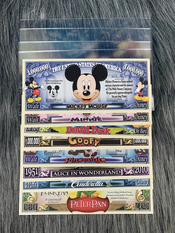 【ディズニー】ミニーマウス　ノベルティ　ドル紙幣 Yahoo!オークション -「ディズニー ドル札」の落札相場・落札価格