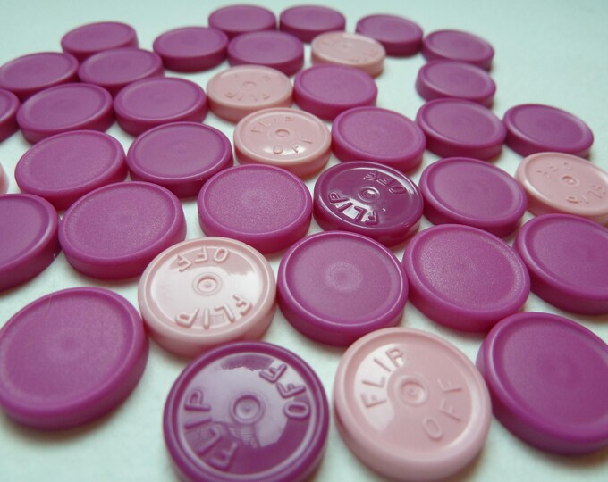 Mixed Pink Vial Caps 15mm Medicine Vial Tops Badge Reel Etsy