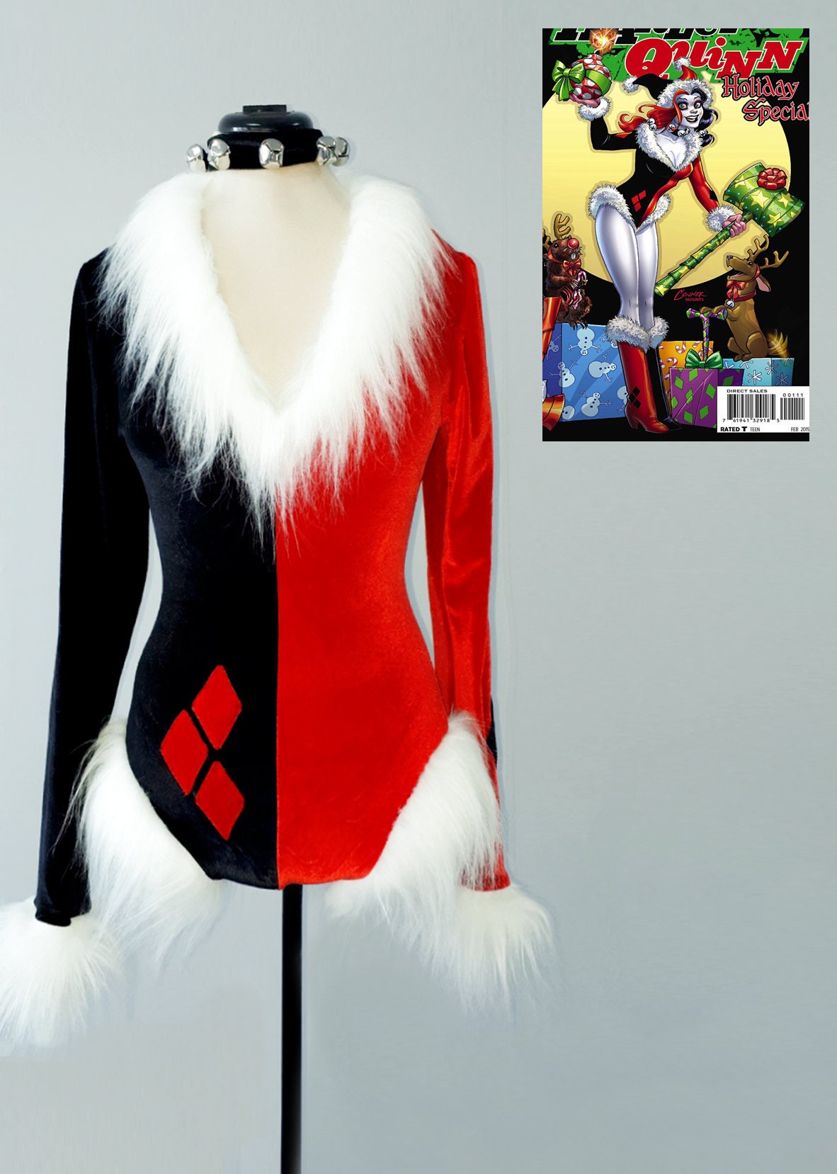 HARLEY QUINN Christmas Cosplay Holiday special DC comics Etsy