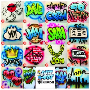 80's & 90's Shirt for Hip Hop Dance Party Contest - Tshirt - V-neck - Fitted - Long Sleeve - Ladies - Mens - Kids - Custom Airbrush