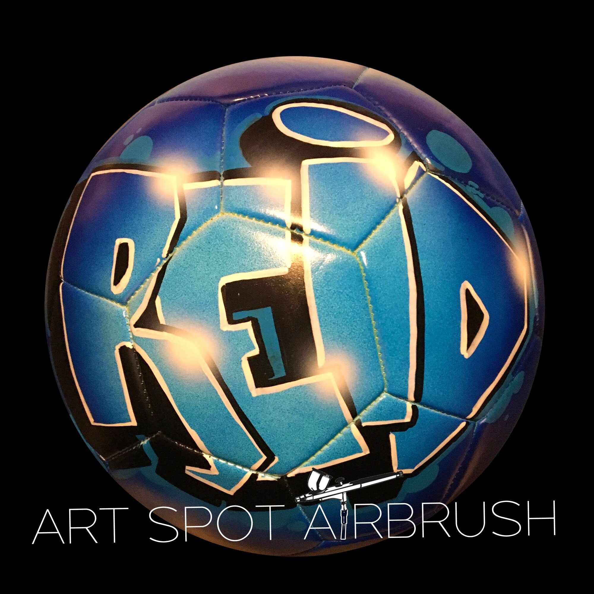 Custom Soccer Ball with Name HandPainted with Airbrush Etsy.de