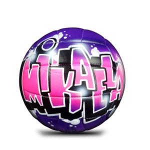 Custom Volleyball with Name Hand Painted on Ball - Personalized Gifts for Her - Original Artwork with Your Choice of Colors