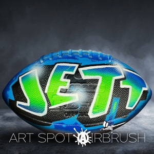 Personalized Airbrush Graffiti Footballs: Perfect for Team Gifts, Man Caves, Parties, and More Custom Football Gifts for Him image 4