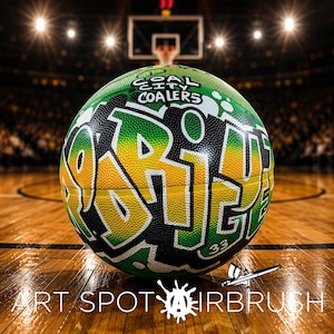 Basketball - Personalized with Custom Airbrush Graffiti and Hand Painted Name
