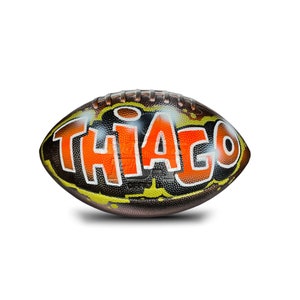 Personalized Airbrush Graffiti Footballs: Perfect for Team Gifts, Man Caves, Parties, and More Custom Football Gifts for Him image 1