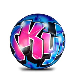 Soccer Ball with Tie Dye Design with Name Hand Painted on Ball - Custom Soccer Gift for Him or Her - Original Artwork