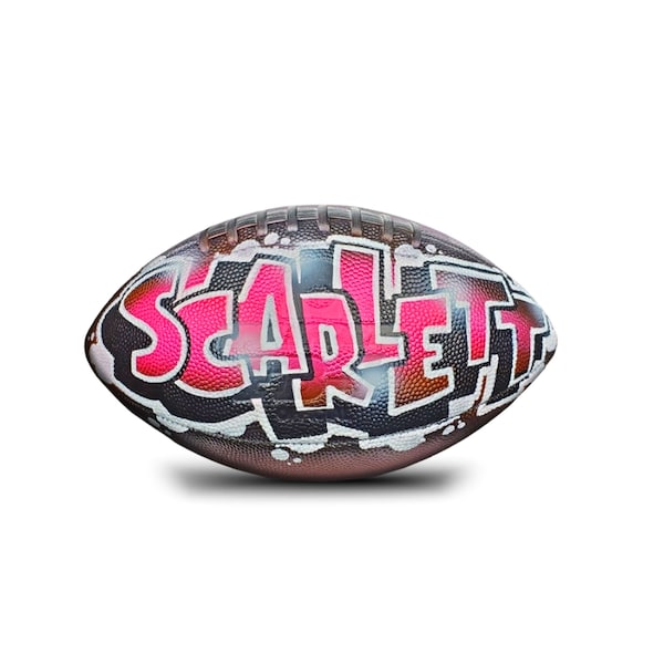 Hand Painted Football Etsy