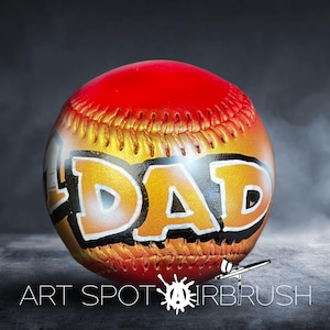 Personalized Baseball Gift for Dad for Father&#39;s Day! Painted Baseball with a Name in Graffiti!