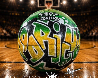 Graffiti Name Basketball (Personalized Airbrush, Sizes 27.5-29.5)