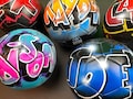 Custom Airbrush Graffiti Soccer Ball – Personalized Sports Gift, Team Trophy