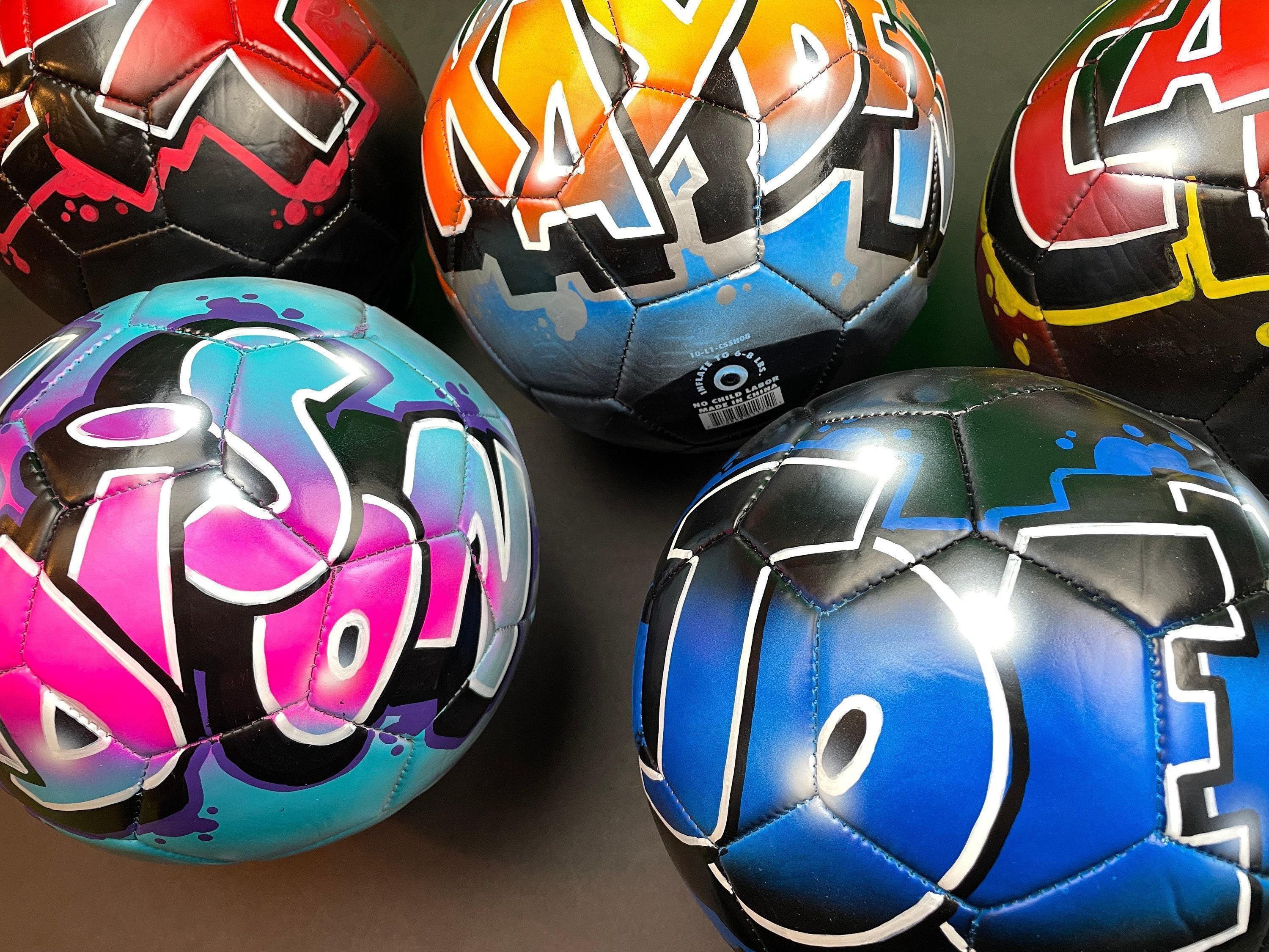 Custom Airbrush Graffiti Soccer Ball – Personalized Sports Gift