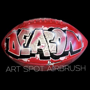 Personalized Airbrush Graffiti Footballs: Perfect for Team Gifts, Man Caves, Parties, and More Custom Football Gifts for Him image 9