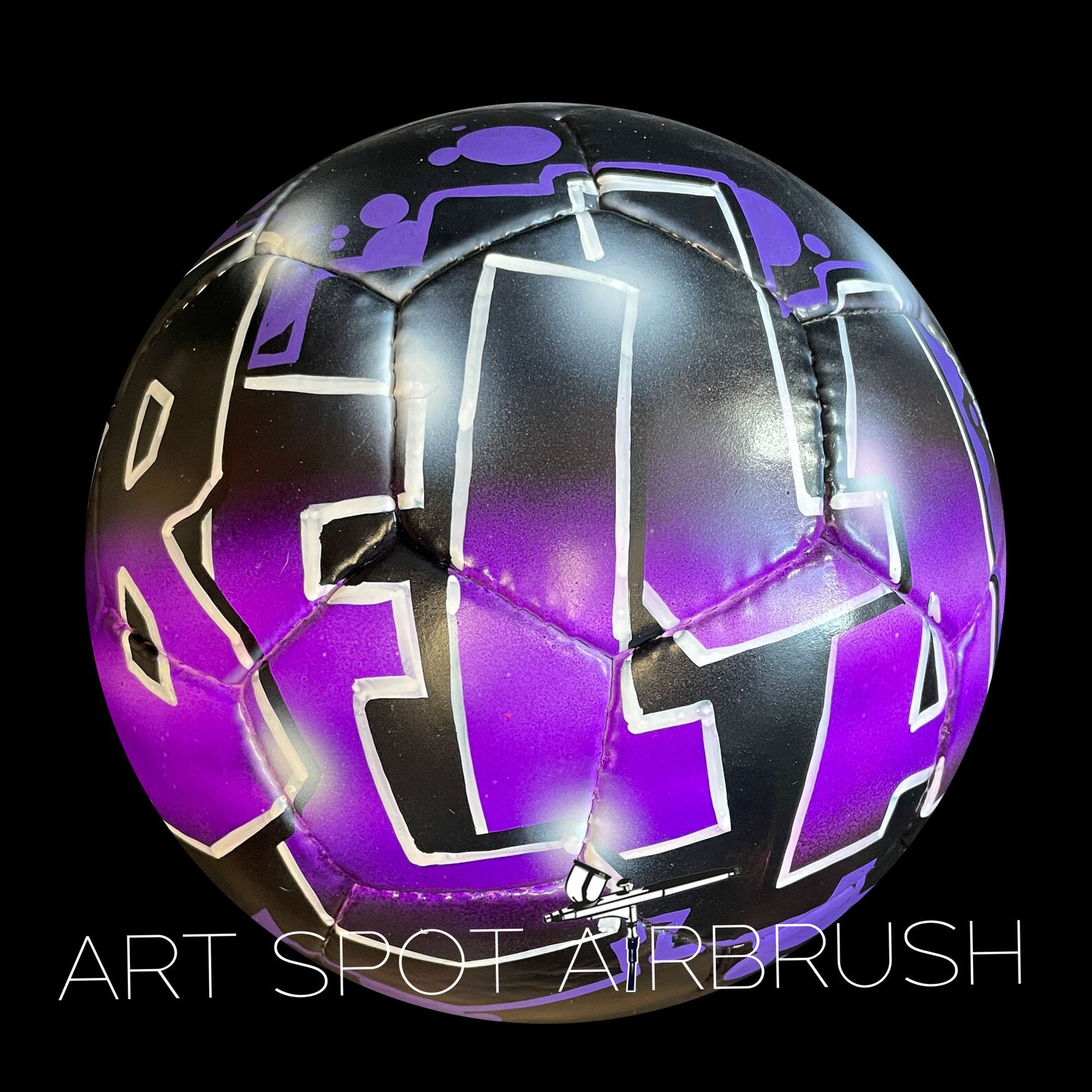 Custom Soccer Ball with Name HandPainted with Airbrush Etsy.de