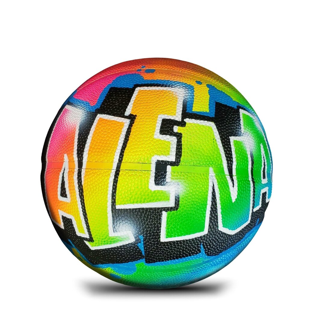 Personalized Basketball: Rainbow Colors and Graffiti Art - Team or ...
