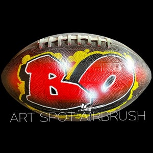 Personalized Airbrush Graffiti Footballs: Perfect for Team Gifts, Man Caves, Parties, and More Custom Football Gifts for Him image 8