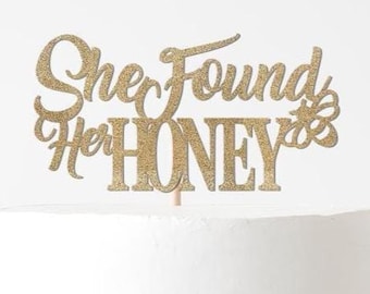 She Found Her Honey Bridal Shower Decorations, Bee Themed Bridal Shower Decor, Summer Wedding Shower Sign, Bumblebee Honeybee Cake Topper