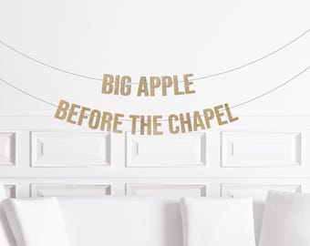 New York  Bachelorette Party Banner Destination | Big Apple Before The Chapel Decorations, Bach Party Supplies, NYC