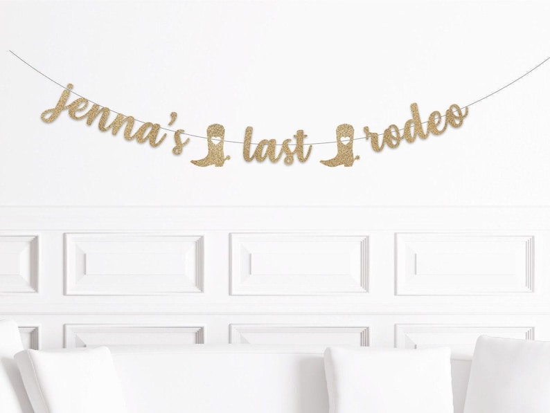 Custom Last Rodeo Banner, Austin Bachelorette Decorations, Last Rodeo Bachelorette, Western Bach Party Supplies, Nashville Sign Backdrop