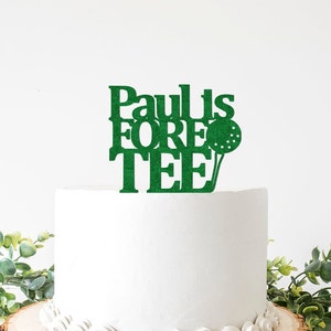 Topper de gâteau personnalisé, décoration de 40e anniversaire de golf, décoration de premier té, décoration d'anniversaire homme mari et amoureux de golf