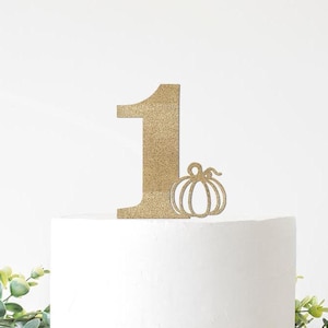 Pumpkin One Cake Topper, One Pumpkin Cake Topper, Our Little Pumpkin is One Decorations, Fall 1st Birthday Decor, October First Birthday