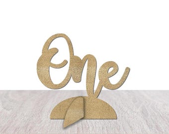 1st Birthday Table Decorations, First Birthday Centerpiece, Boy Girl Gold One Table Number Decor, Party Supplies