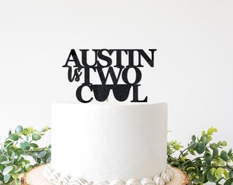 Two Cool Party Decorations, Two Cool 2nd Birthday Decor, 2 Cool Cake Topper, Boy's 2nd Birthday Ideas