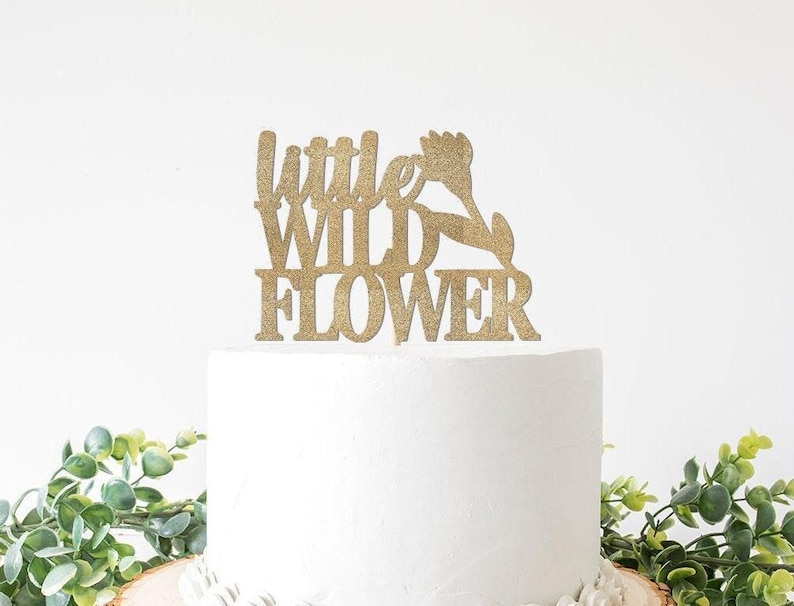 A Little Wildflower is on her Way Banner, Wildflower Theme Baby Shower Sign Decoration Decor, Flower Party Supplies image 4