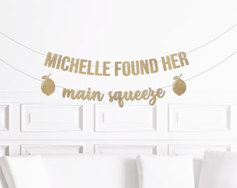 Lemon Themed Bridal Shower Decor, She Found Her Main Squeeze Banner, Engagement Party Decorations Bachelorette, Theme Lemonade, Party