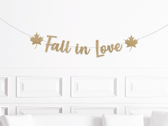 Glitter Fall in Love Banner