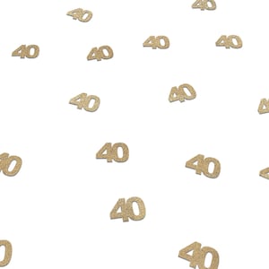 Décorations pour 40e anniversaire, 40 confettis en papier pailleté, 40 et fabuleuses décorations, Articles de fête Quarante homme et femme, Or, Or rose, Anniversaire