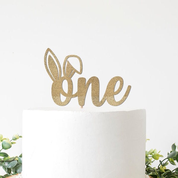 Some Bunny is Turning One Cake Topper, Easter 1st Birthday Cake Smash Shoot, One Cake Sign with Bunny Ears, Spring First Birthday Decor