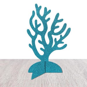 Mermaid Party Decorations, Glitter Paper Coral Table Centerpiece, Under the Sea Party Decor, Mermaid Party Supplies, Table Center Piece