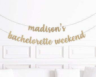 Custom Bachelorette Party Banner, Bach Weekend Sign, Destination Bachelorette Decorations, Personalized Backddrop Decor Customized