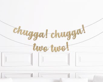 Train Birthday Decorations, Chugga Chugga Two Two Banner,  Chugga Chugga Choo Choo Birthday Decor, Train Decorations, Party Supplies