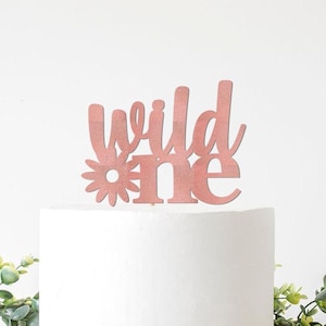 Daisy Wild One Cake Topper, Wild One Daisy 1st Birthday Decorations, Cake Smash Decor, Party Supplies