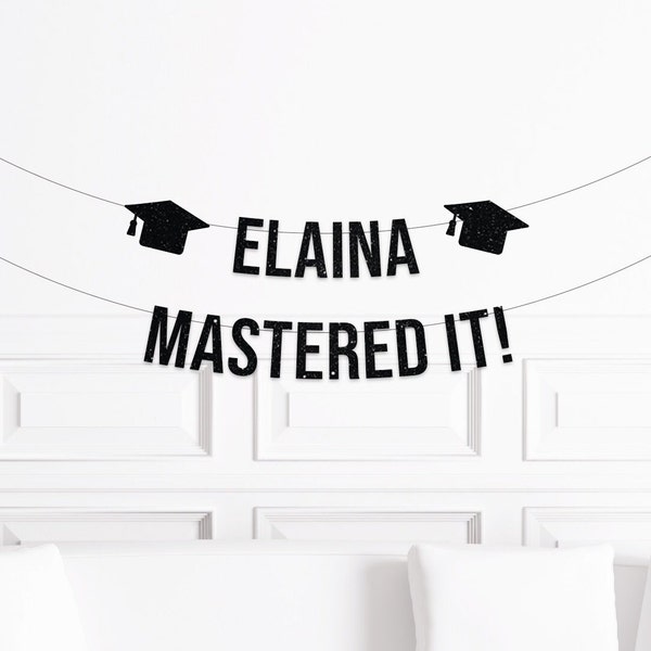 Banner for Master's Graduation Etsy