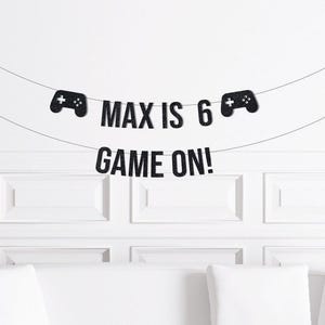 Gamer Birthday Decorations, Video Game Theme Birthday Party Decor, Custom Game On Banner, Boy Birthday Party Supplies 5, 6, 7, 8, 9, 10, 11