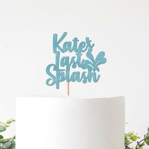 Last Splash Bachelorette Decorations, Bach Party Decor, Pool Party, Mermaid Themed Bachelorette Cake Topper, Custom Customized, Beach Bach