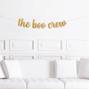 The Boo Crew Banner, Halloween Bachelorette Party Decoration, Halloween Girl's Night Decor Decorations