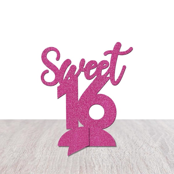 16th Birthday Decorations, Sweet 16 Table Decor, Stand Up Sixteen Centerpiece, Tabletop Decoration, Table Sign, Sweet Sixteen Party Supplies