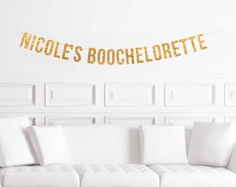 Bride's Name Boochelorette Banner, Custom BOOchelorette Sign,  Halloween Bachelorette Party Decorations