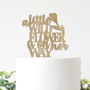 A Little Wildflower is on her Way Banner, Wildflower Theme Baby Shower Sign Decoration Decor, Flower Party Supplies image 5