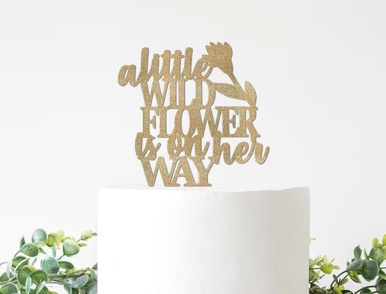 A Little Wildflower is on her Way Banner, Wildflower Theme Baby Shower Sign Decoration Decor, Flower Party Supplies image 5